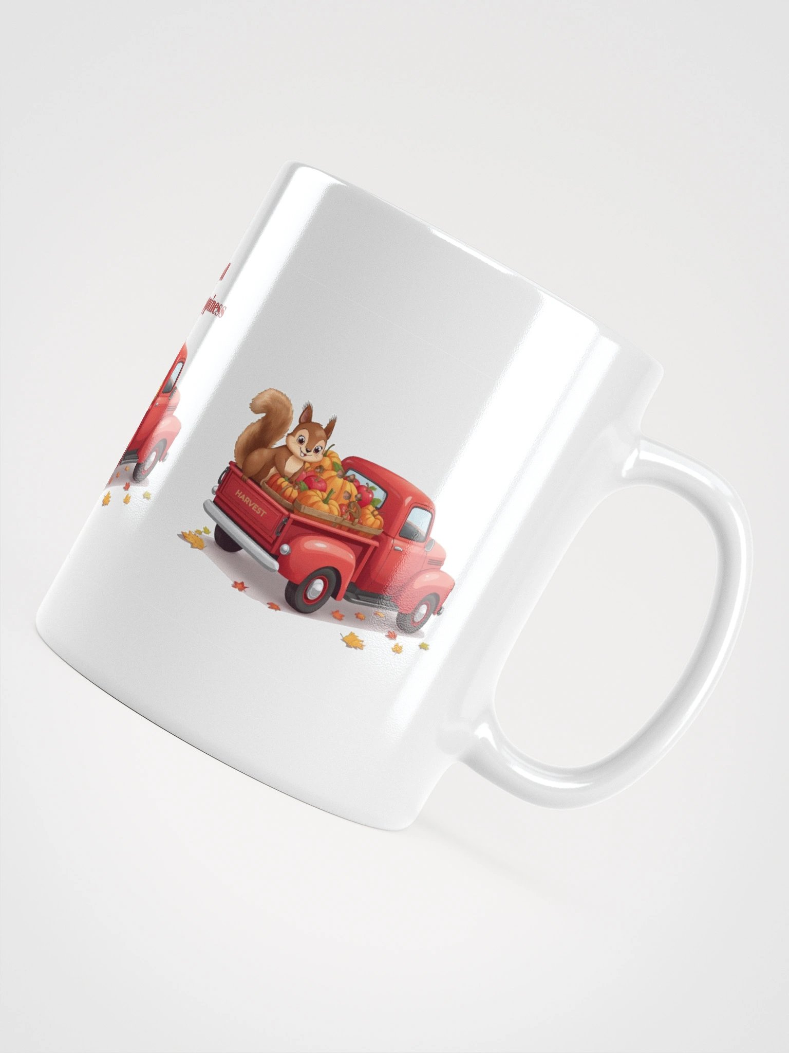 Nutty Fall Harvest & Happiness White Glossy Mug product image (6)