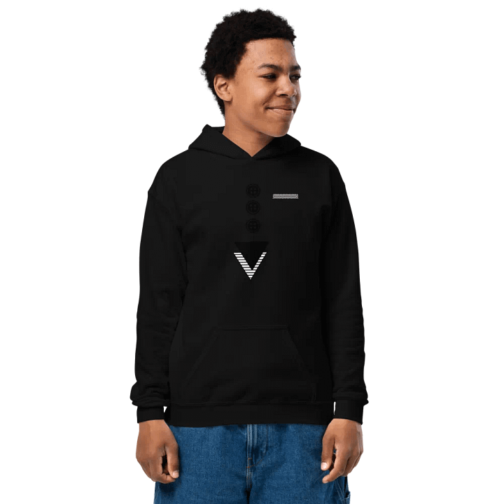 Triangles with buttons and hankie Youth Hoodie product image (1)
