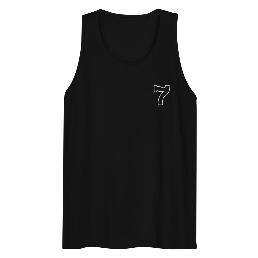 Cdog Spins 7 Black/White Embroided Tank Top product image (10)