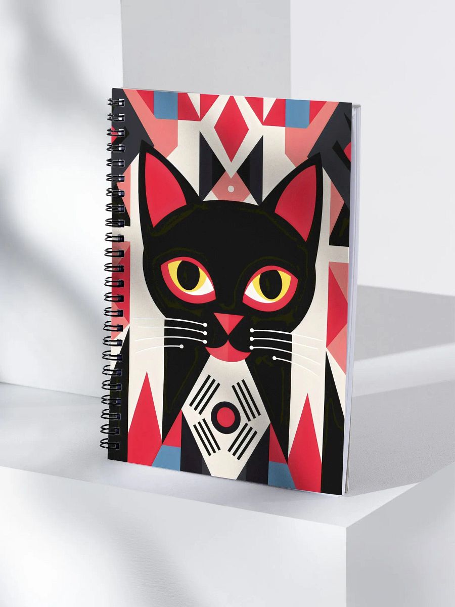 Black cat abstract art Notebook product image (4)