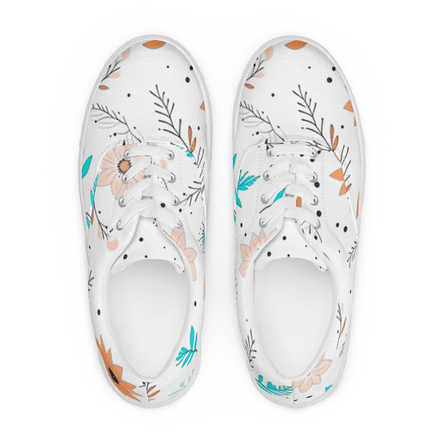 Blossom Charm -Women's Lace-Up Canvas Shoes product image (6)