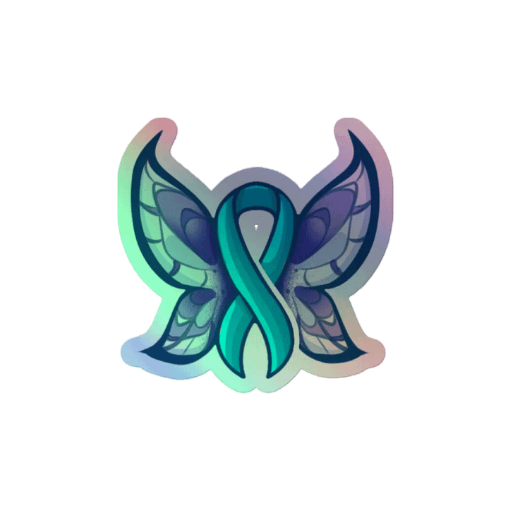 Trigeminal Neuralgia Awareness Ribbon Holo Sticker product image (2)