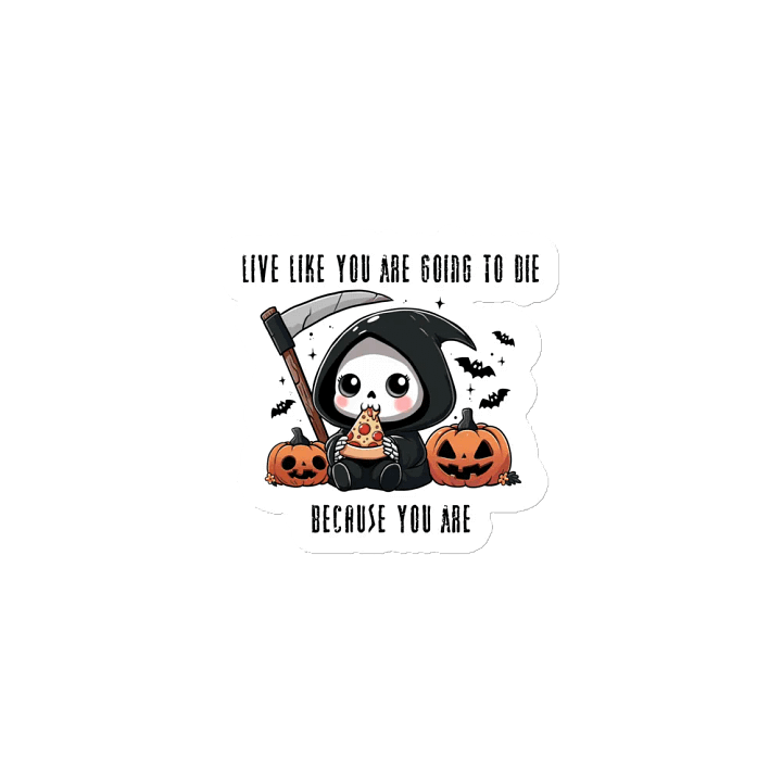 Grim Pizza Party Die-Cut Magnets - With Words product image (1)