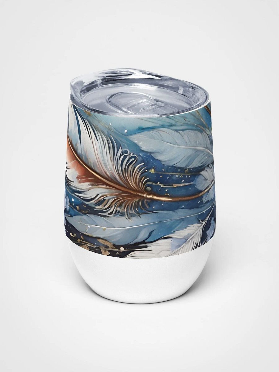 Feather Floral Watercolor Wine Tumbler product image (5)