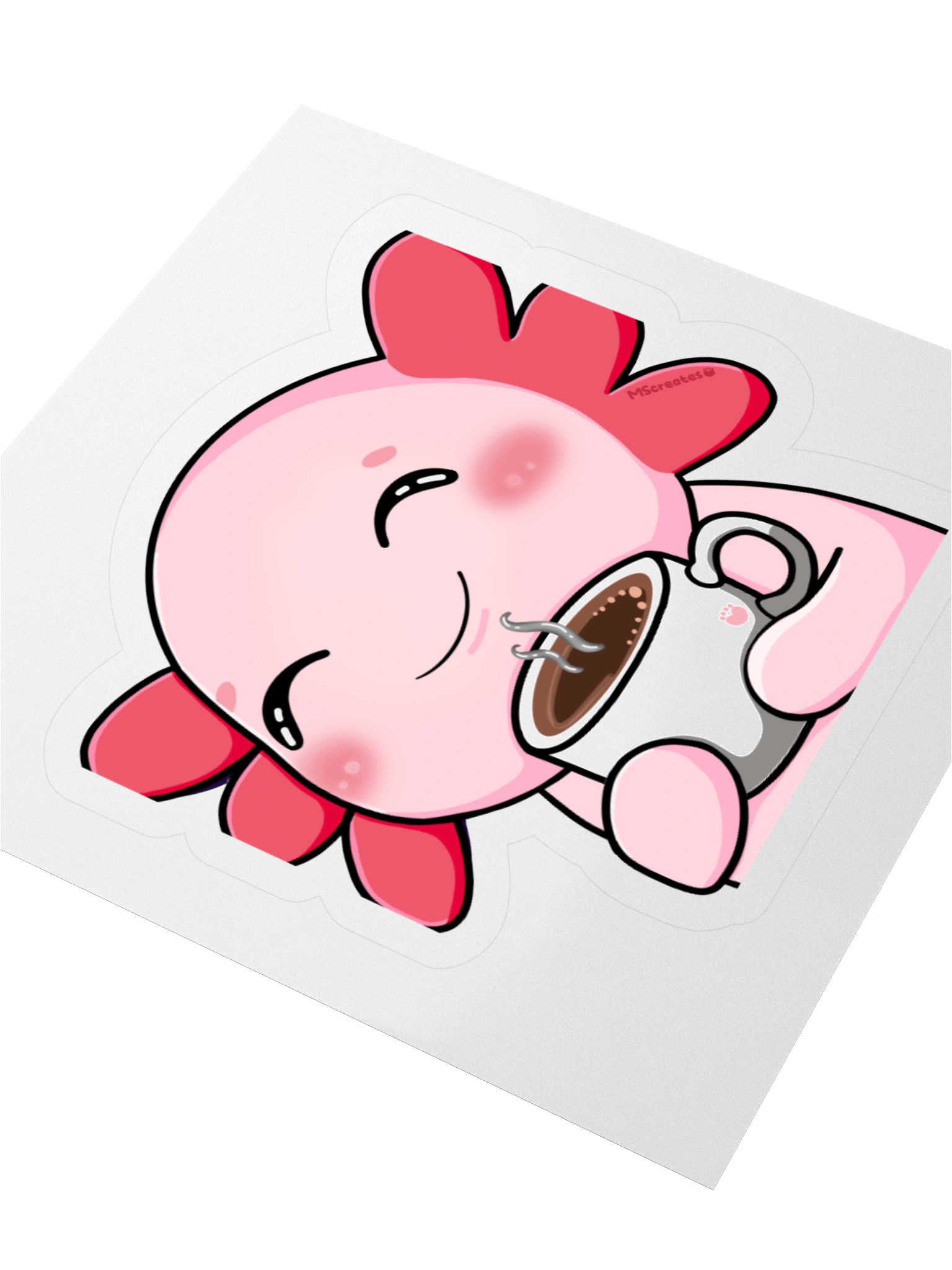 Mmm Coffee Axolotl Sticker product image (8)