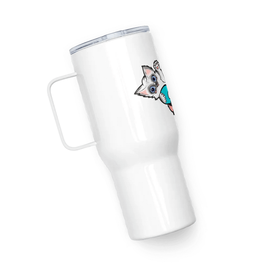 Travel Mug with a Handle: Luigi & Ariel Logo product image (9)