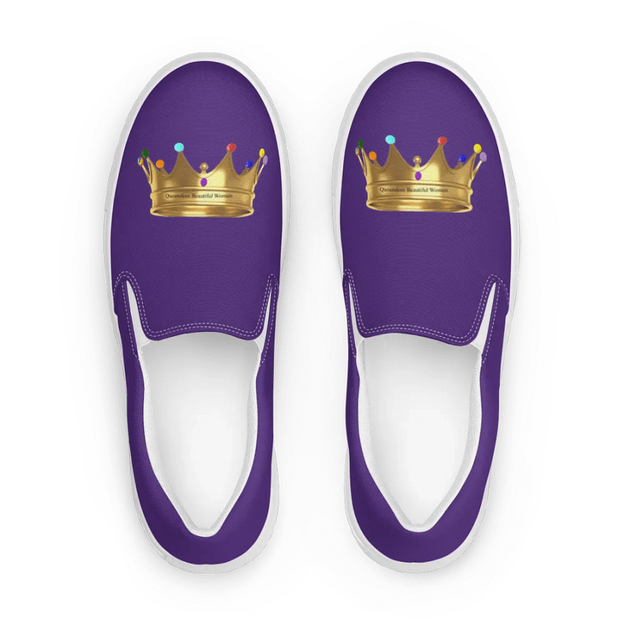 Queendom Beautiful Women Crown Canvas Shoes /Purple (TM) product image (1)