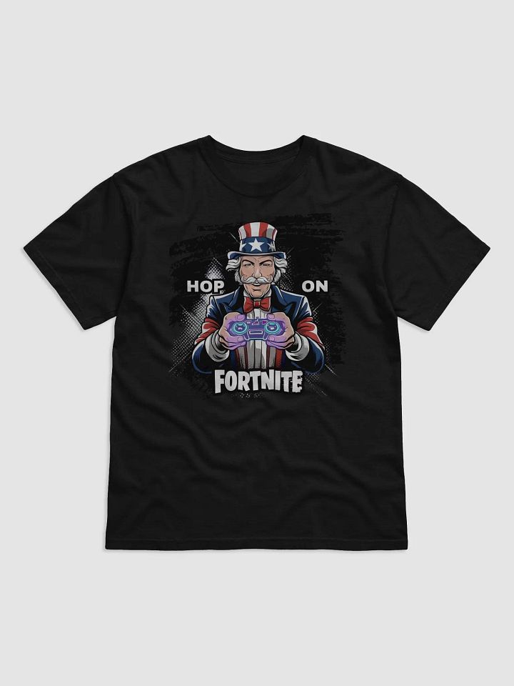 Hop On Fortnite Patriotic Gamer Invitation Cotton Heavyweight Tee product image (1)