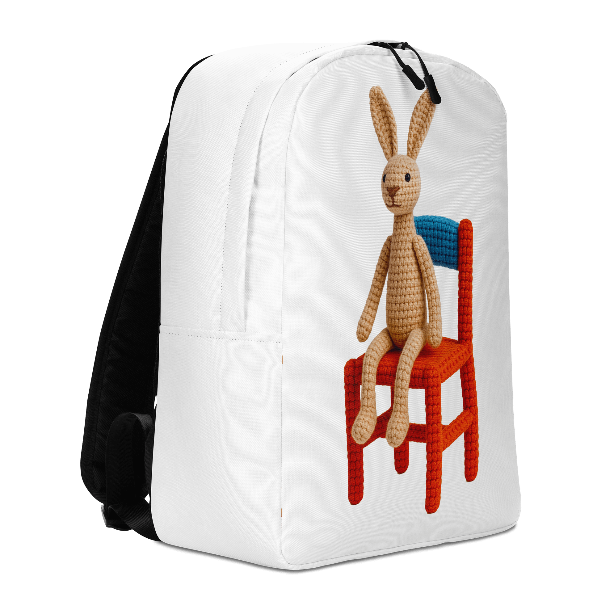 Hare on a Chair Backpack: Whimsical Handcrafted Crochet Art product image (7)