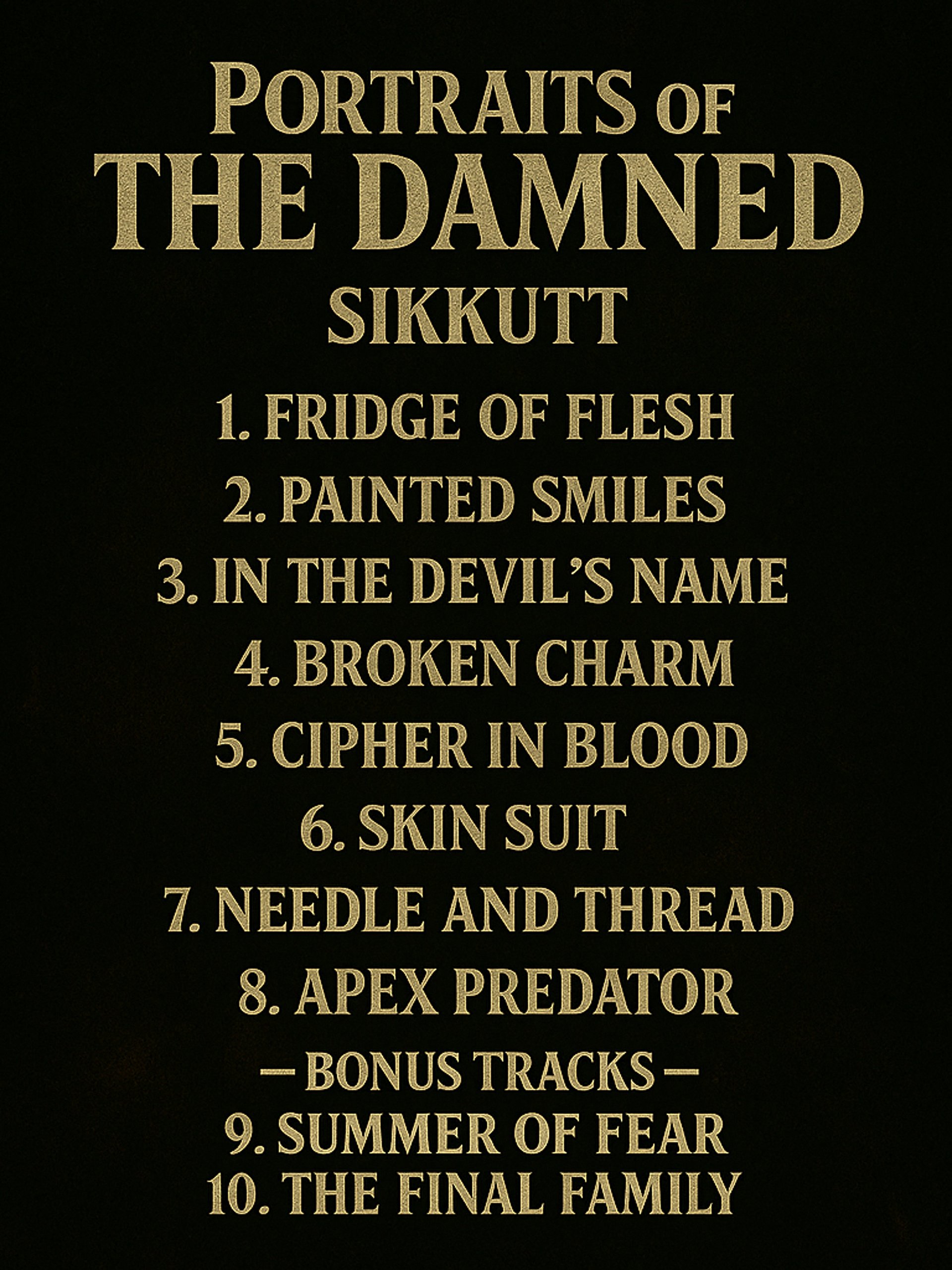 SikKutt – Portraits of the Damned (Digital Album, 2025) product image (2)