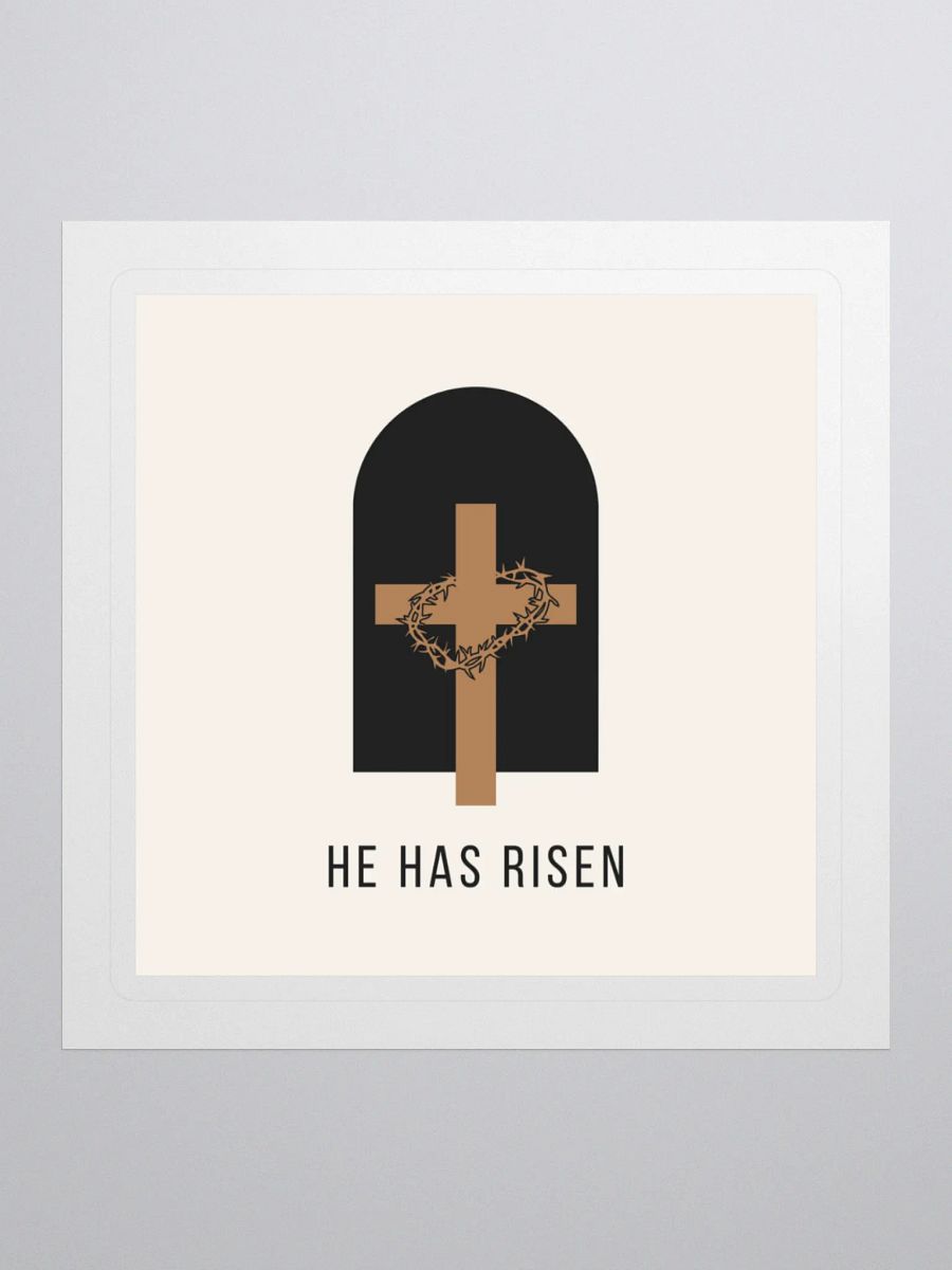 He Has Risen Crown Kiss Cut Stickers product image (1)