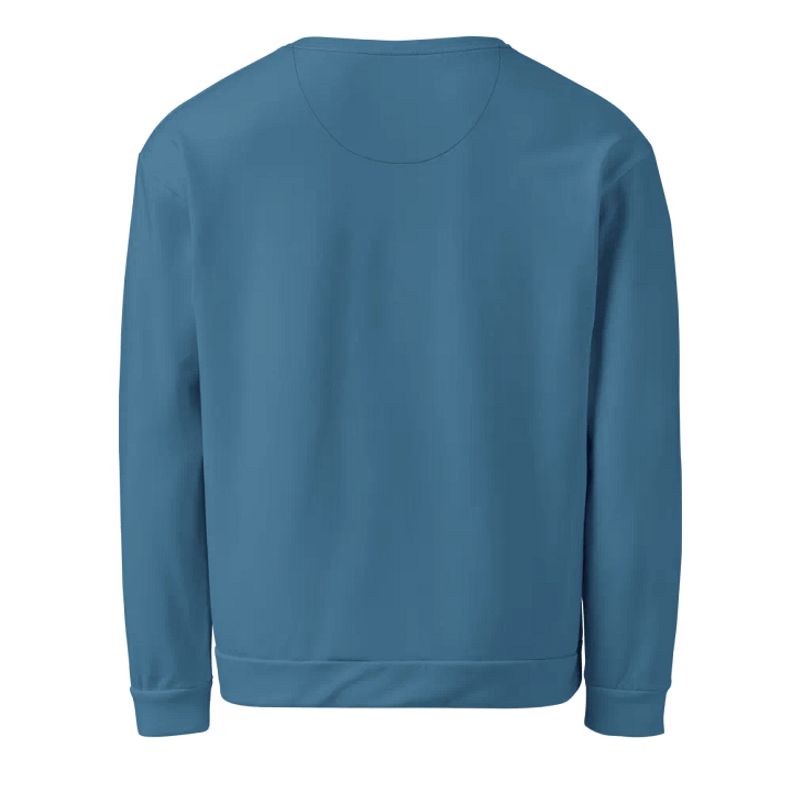 Plain Medium Blue True Summer Unisex Recycled Polyester Heavyweight Premium Sweatshirt by Treasure Pie product image (2)