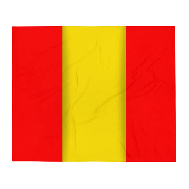 Red Yellow Red Flag Colored Throw Blanket product image (2)