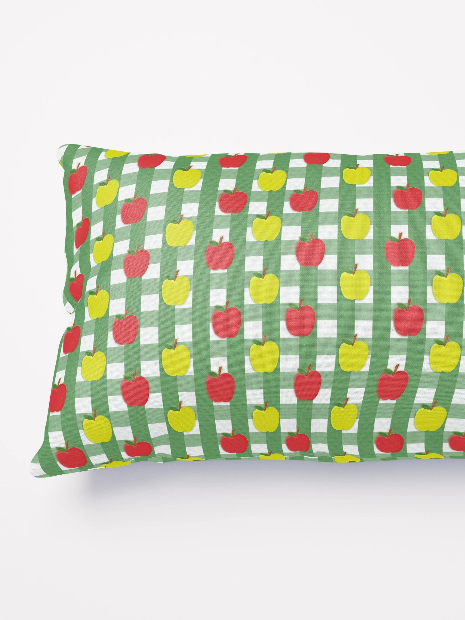 Apple Gingham in Green Pattern Pillow product image (7)