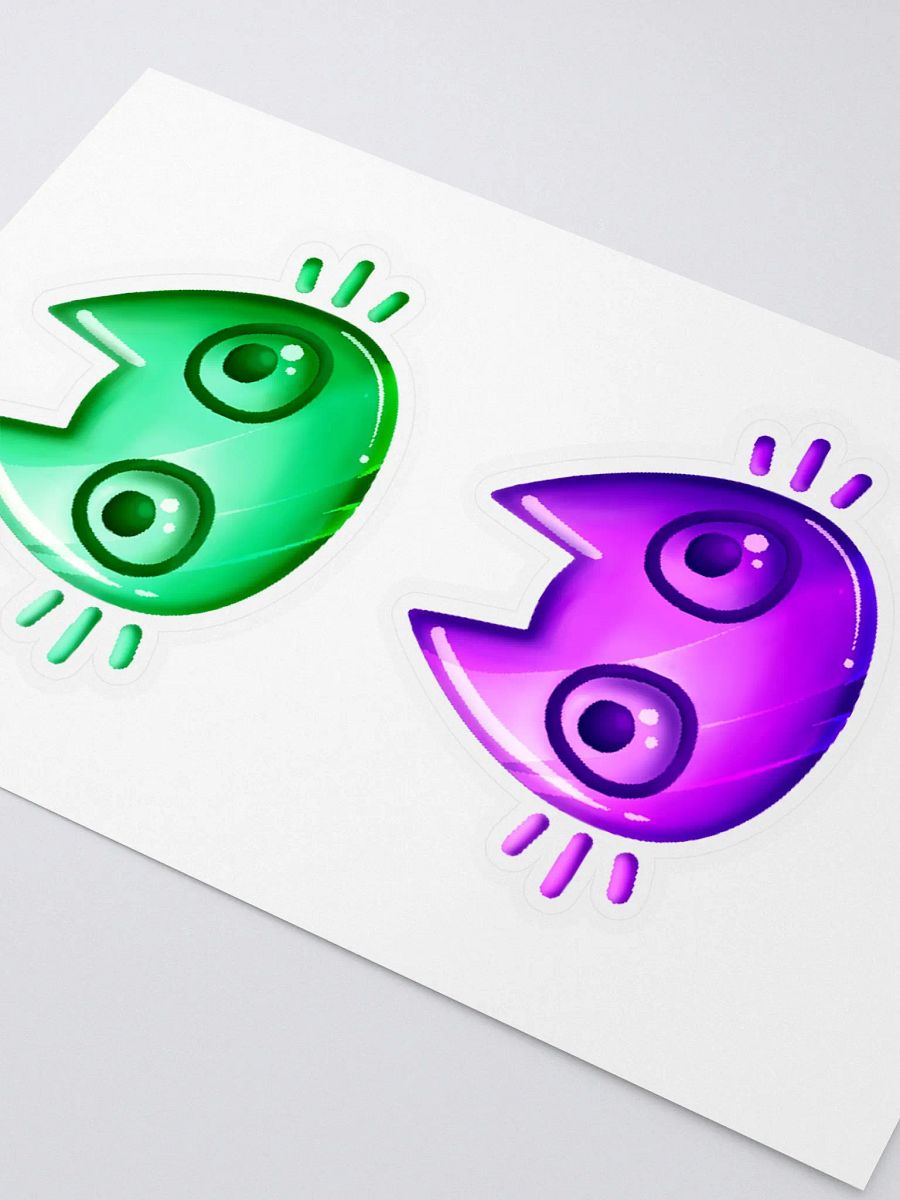 Green and Purple cat face stickers product image (1)