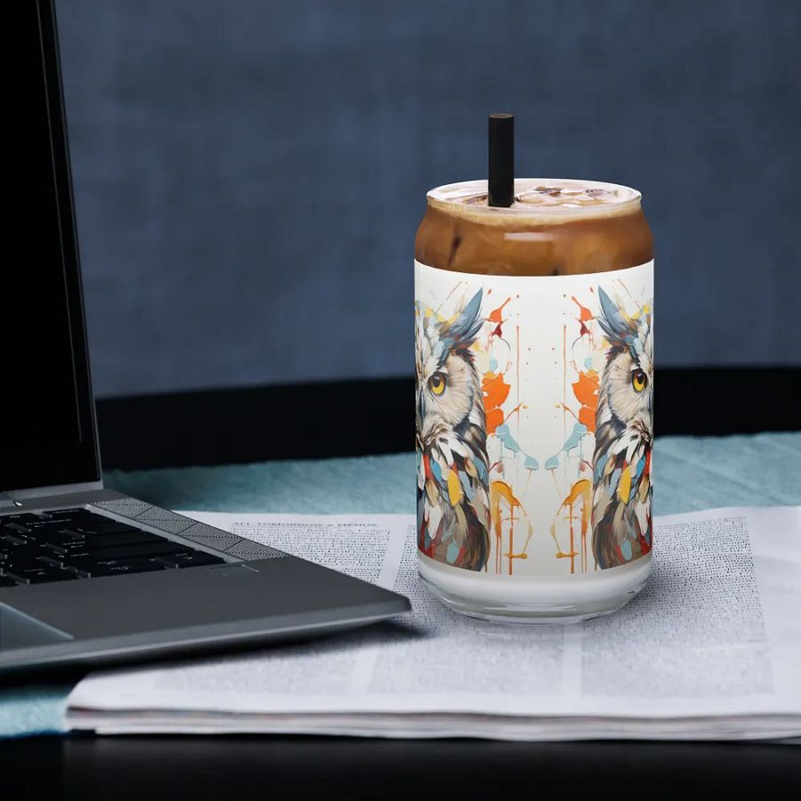 Aurora Glance Owl Glass Can Sipper product image (5)