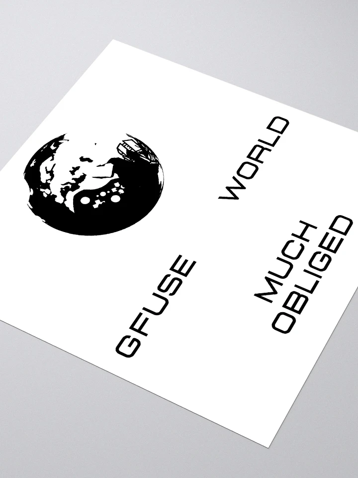 GFuse World Planet Stickers | Black Letters/Logo product image (1)
