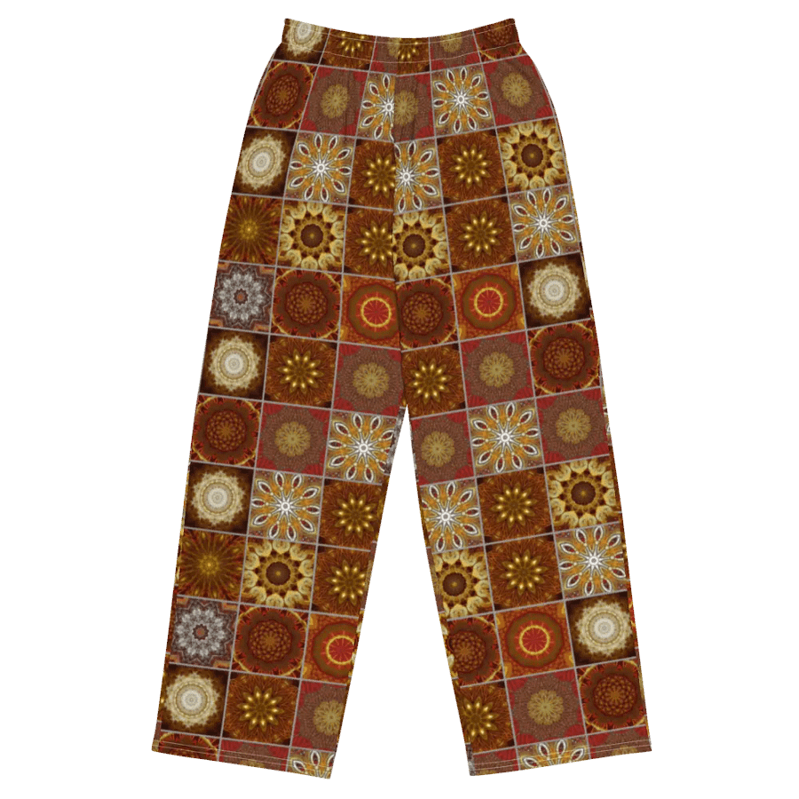 Gold Crazy Quilt Wideleg Pants product image (2)
