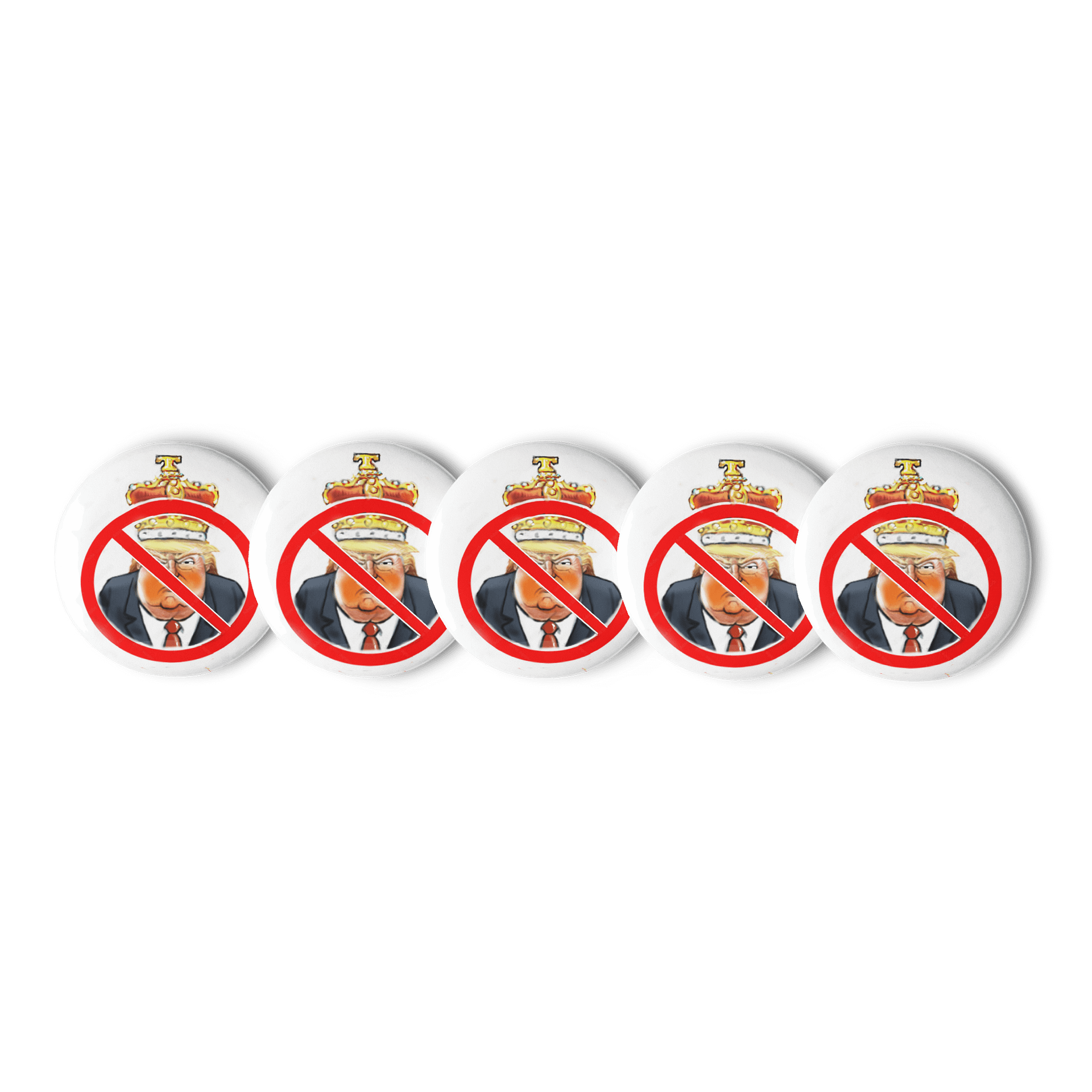 No Kings five Pin Button Set product image (3)