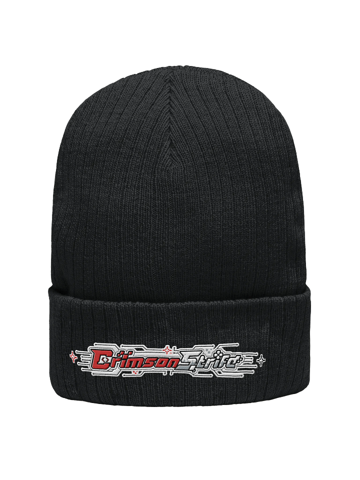 CrimsonStrife Ribbed Beanie product image (1)