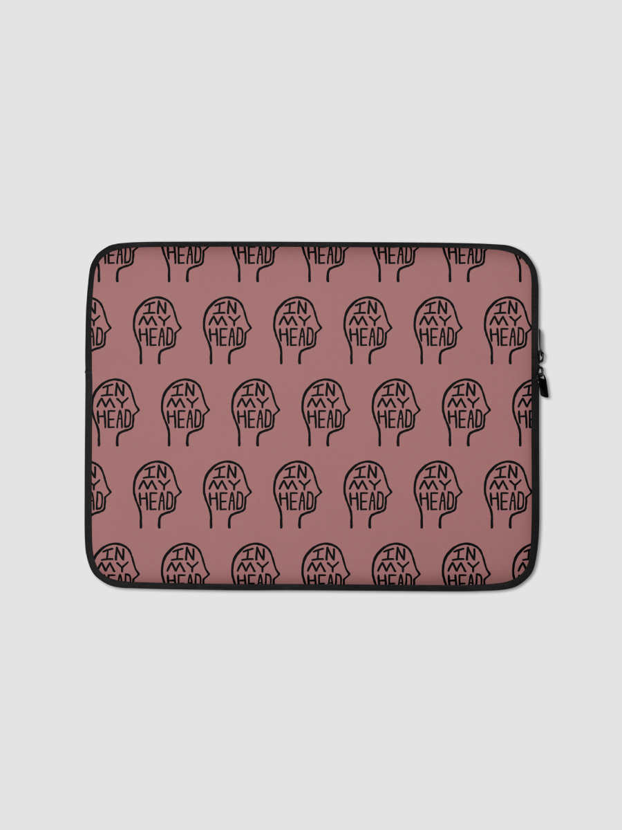 In My Head red laptop sleeve product image (1)