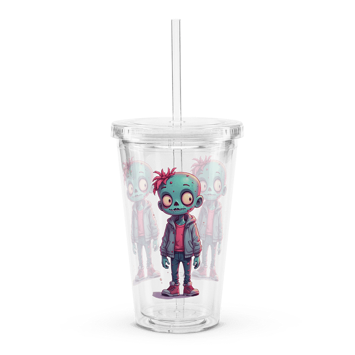 Dresden Mire Double Wall Clear Plastic Tumbler product image (1)