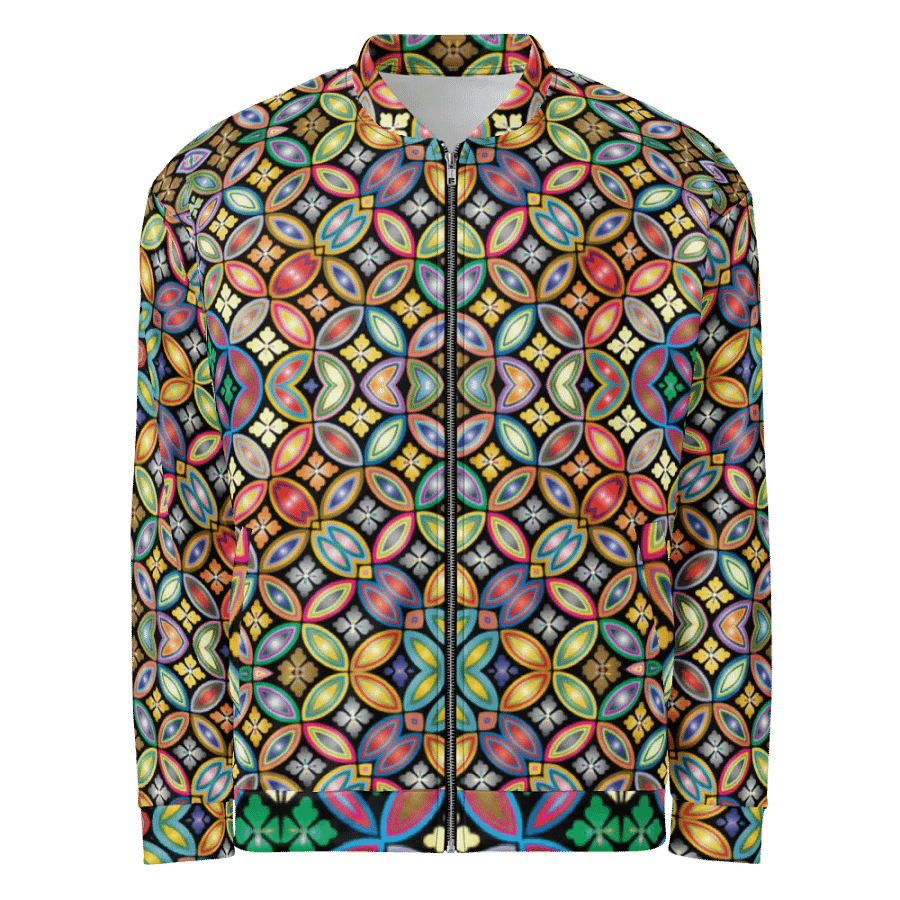 Batik Kawung Purple Bomber Jacket product image (1)