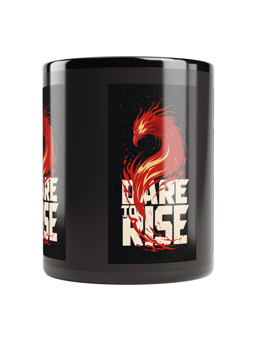 Dare To Rise - Black Glossy Mug product image (5)