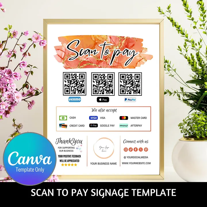 Alani - Scan To Pay QR Code Sign Template product image (1)