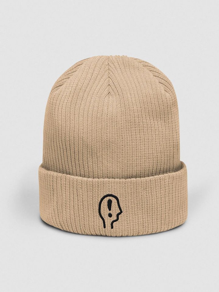 EXCLAIMING MENTALLY embroidered organic beanie product image (2)