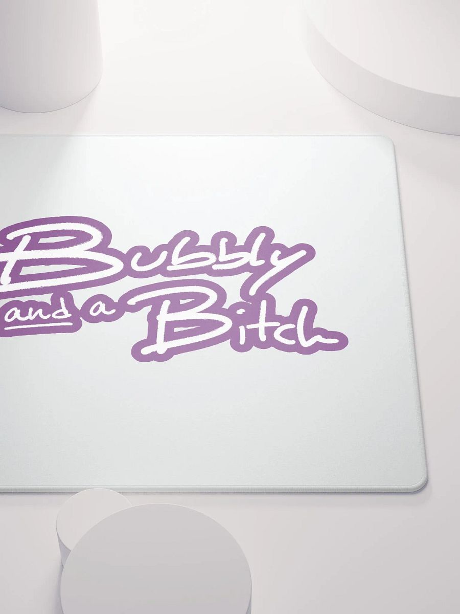 Bubbly and a B*tch (lined design, #763D7D) mouse pad product image (5)