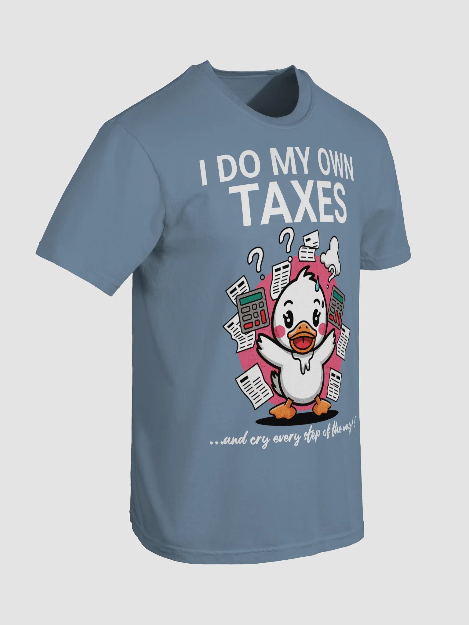 Quirky Calculator Duck Graphic Tee product image (7)