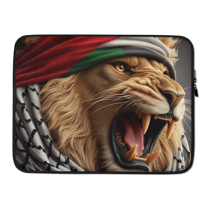 Roaring Lion Laptop Sleeve | AI Design FREE PALESTINA product image (2)