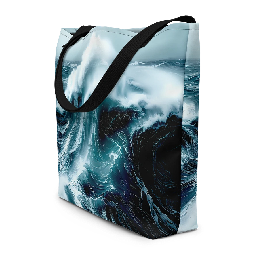 Tote Bag: Dramatic Seascape Ocean Waves Turbulent Sea Ocean Lover Design product image (4)
