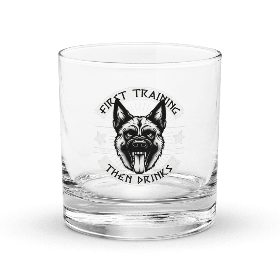 First Training Then Drinks Whiskey Rocks Glass product image (1)