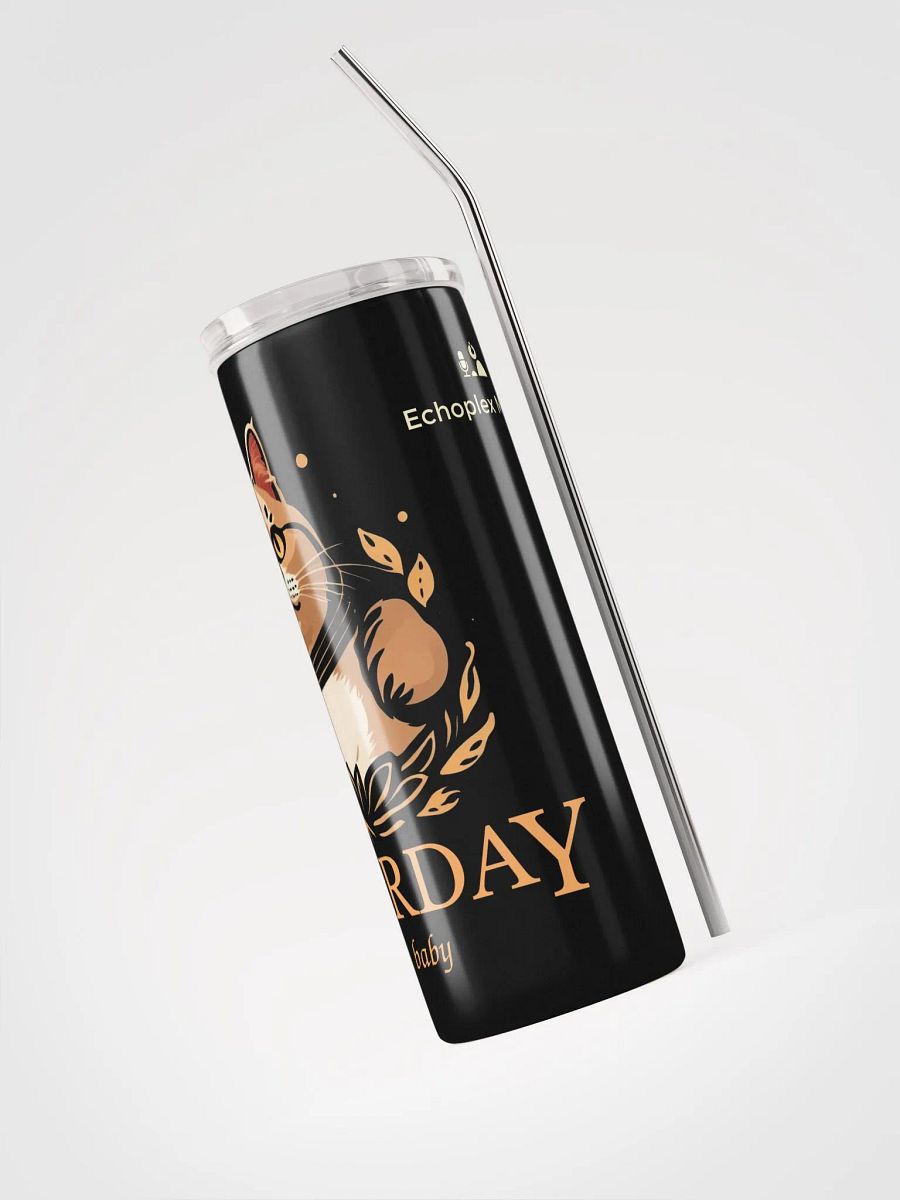Caturday Stainless Tumbler - Big Orange Kitty - Stable Diffusion product image (3)