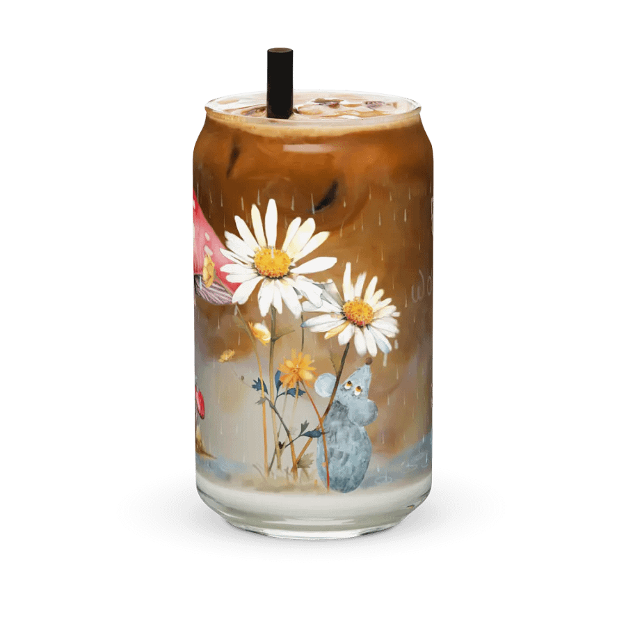 Passing Clouds: Weathering the Storm Glass Can | 16oz | Elegant Drinkware product image (6)