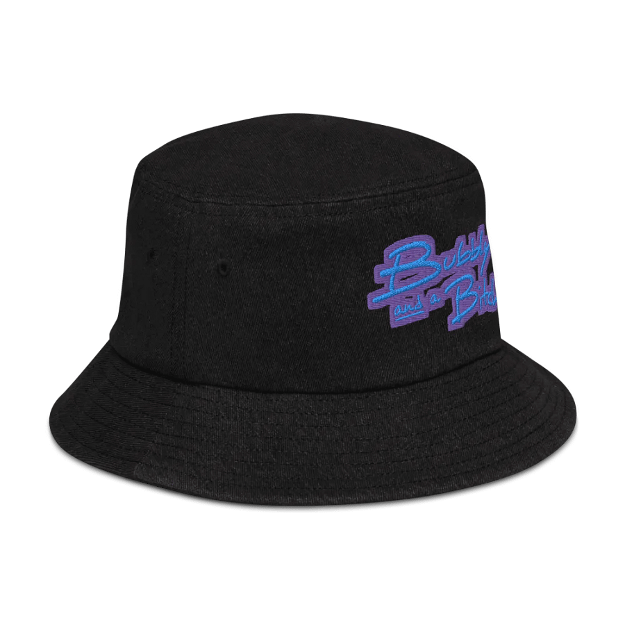 Bubbly and a B*tch (violet) denim bucket hat product image (3)