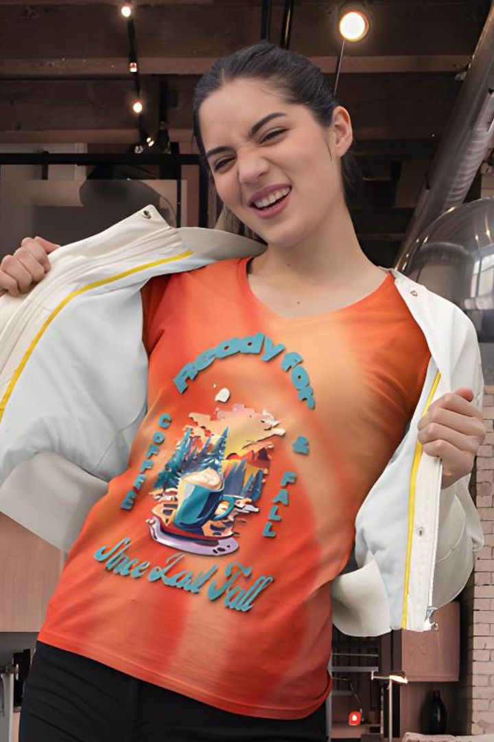 Ready for Coffee and Fall, Since Last Fall All Over Print T-shirt product image (1)