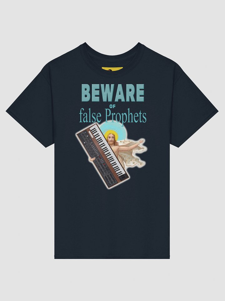 Beware of false PROPHETS! classic synth Tribute by Frank Fonik, Techno EDM Unisex t-shirt product image (2)