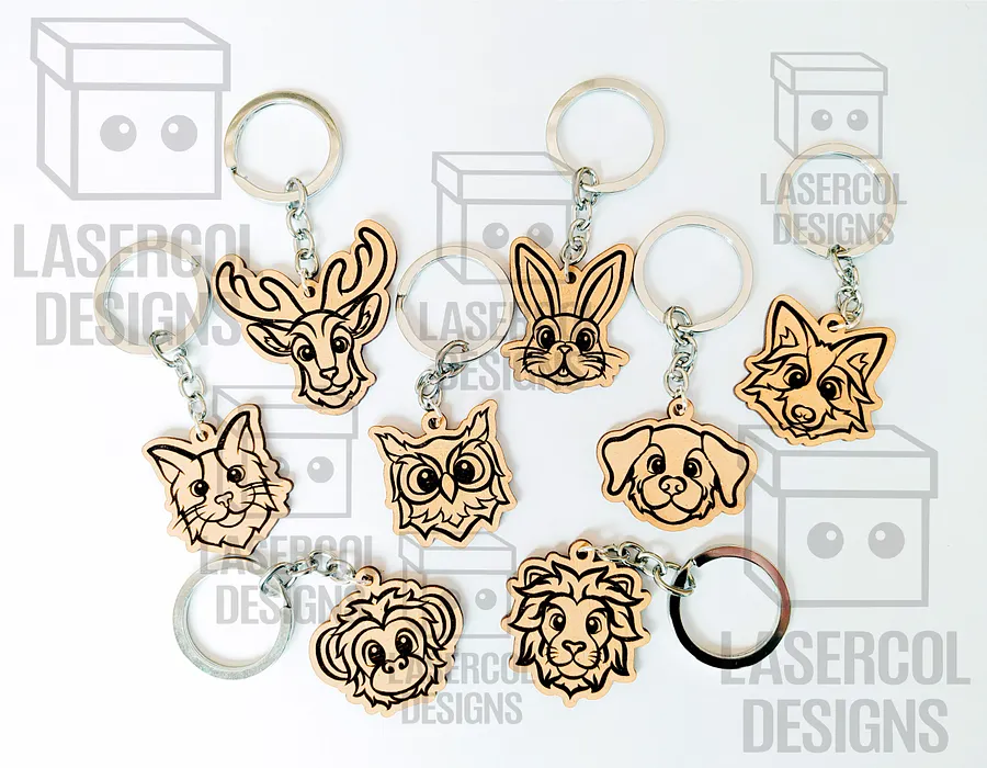 Cute Animal Keychains - Laser Cut Files product image (8)