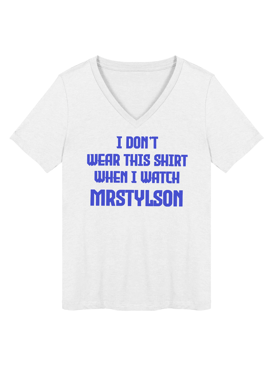 I Don't Wear This Women's V-Neck (Blue Text) product image (43)