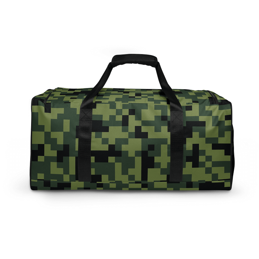 Military Green Camouflage Pixels Camo Pattern Duffle Bag product image (5)