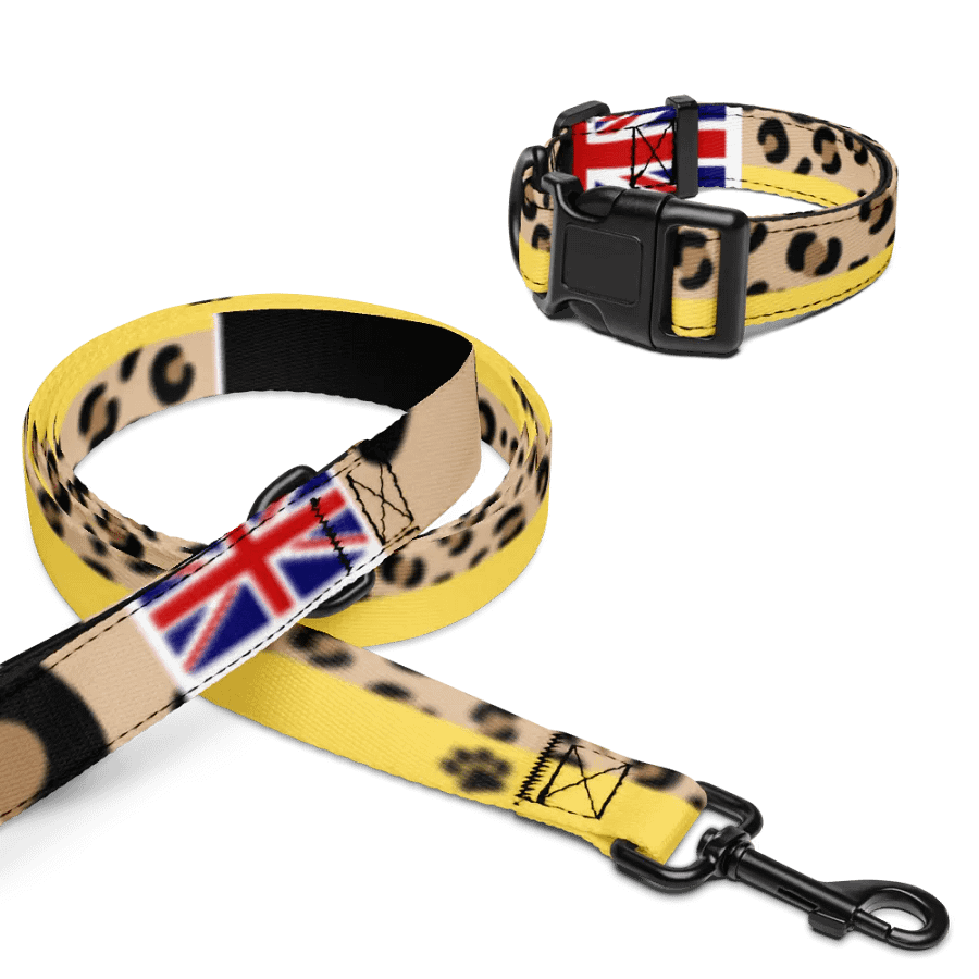 Patriotic Leopard and Paws Collar & Leash Set product image (10)