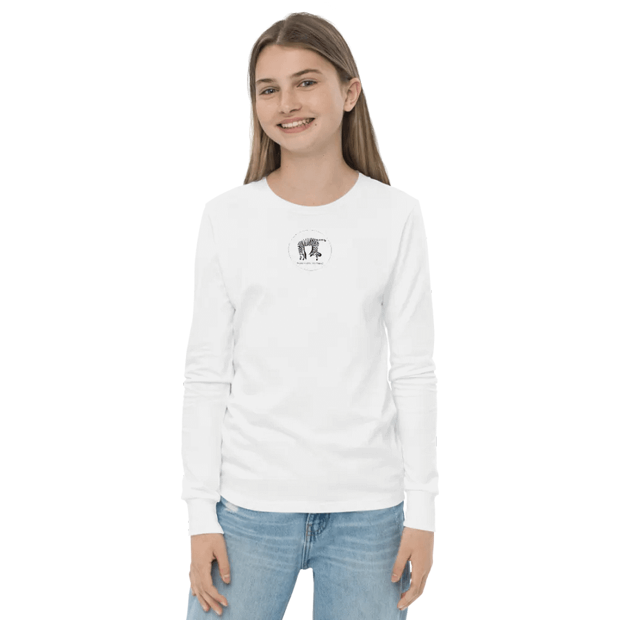 Youth Bendy Zebra Long-Sleeve T-shirt product image (2)