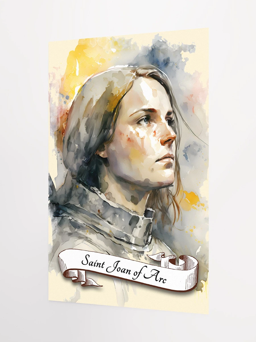 Saint Joan Of Arc Patron Saint of France, Soldiers, Prisoners, Rape Victims, Those in Need of Courage, Those Ridiculed for Their Faith Matte Poster product image (5)