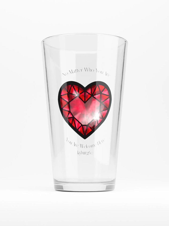 Ruby Heart Pint Glass product image (1)