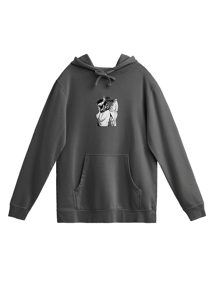 "NO SIGN" printed pigment hoodie product image (8)