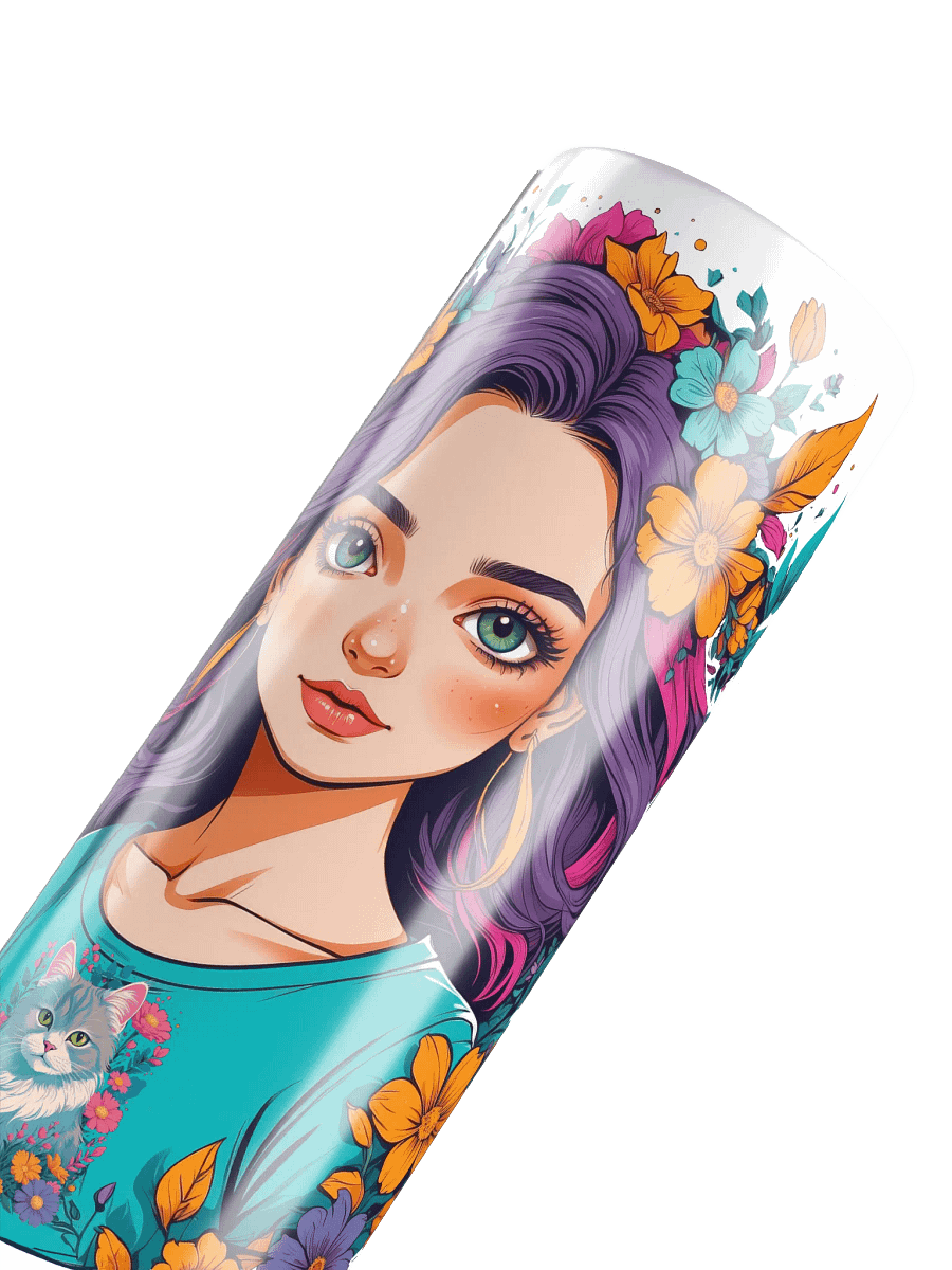Bloomcore Flower Girl 20 oz Skinny Stainless Steel Tumbler - White - v2 product image (6)