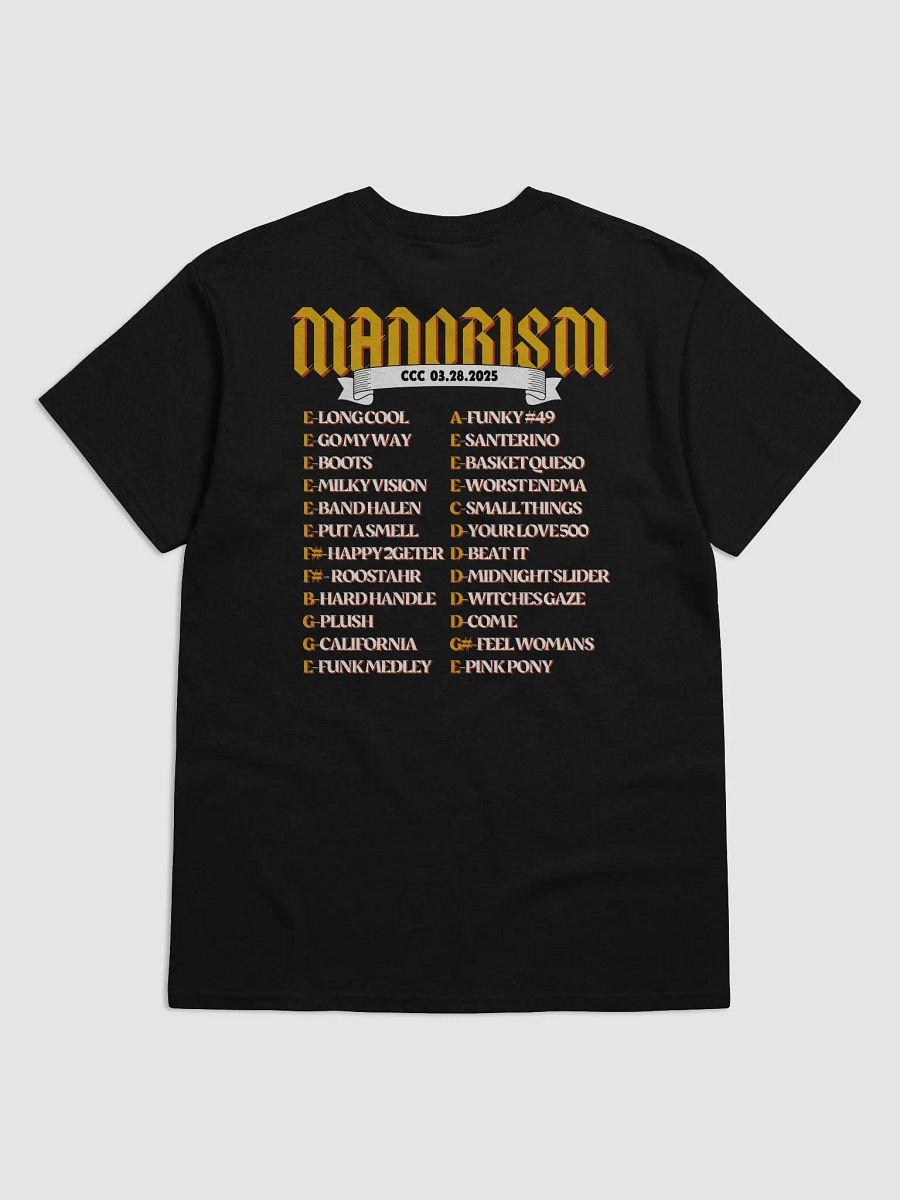 MANORISM Limited Edition Setlist Tee – Cumming City Center 03.28 product image (3)